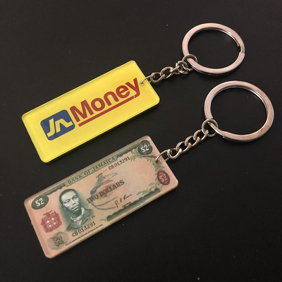 Keychains acrilico su ordinazione stampato modo per la pubblicità dei regali facili da pulire