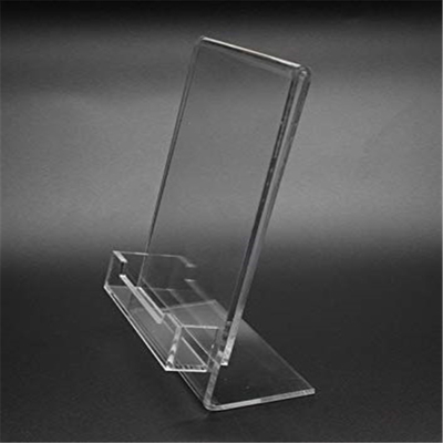 5&quot; X 7&quot; supporto del segno dell'inserzione inclinato acrilico del plexiglass del lucite con la tasca di biglietto da visita
