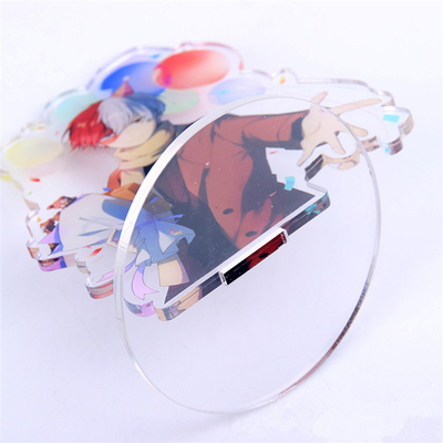 La foto creativa di anime della persona in piedi dell'esposizione acrilica su ordinazione ha stampato la persona in piedi della tavola di pubblicità