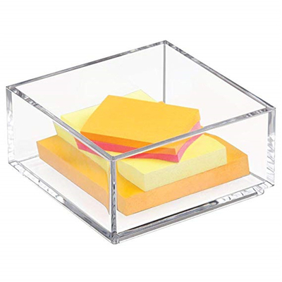 Chiari supporti acrilici su misura dell'opuscolo del lucite 4x6/supporto appiccicoso blocco note della carta