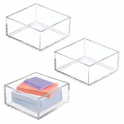 Chiari supporti acrilici su misura dell'opuscolo del lucite 4x6/supporto appiccicoso blocco note della carta