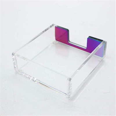 Chiari supporti acrilici su misura dell'opuscolo del lucite 4x6/supporto appiccicoso blocco note della carta