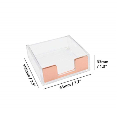 Chiari supporti acrilici su misura dell'opuscolo del lucite 4x6/supporto appiccicoso blocco note della carta