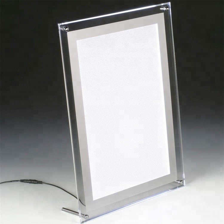 La parete acrilica di dimensione su ordinazione della fabbrica ha condotto il supporto del menu principale /Acrylic del supporto del segno