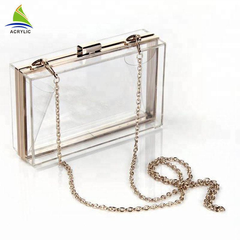 Chiara certificazione acrilica su ordinazione d'avanguardia professionale del CE della borsa di frizione 18×4.5×11 cm