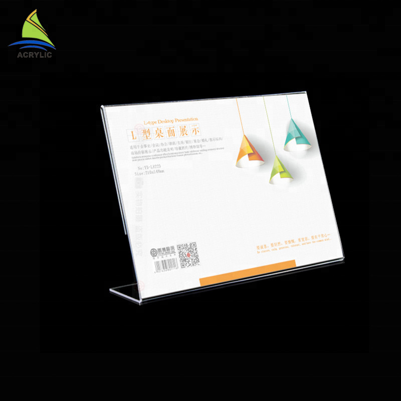 Bordo acrilico del segno del segno dell'esposizione del supporto della Tabella della tenda del supporto su ordinazione acrilico minimalista del menu