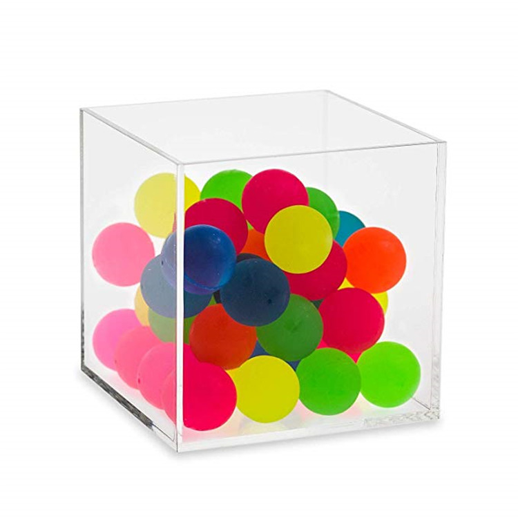 Colorato 5 scatole di presentazione di vetro laterali del cubo/grande chiaro cubo acrilico dell'esposizione